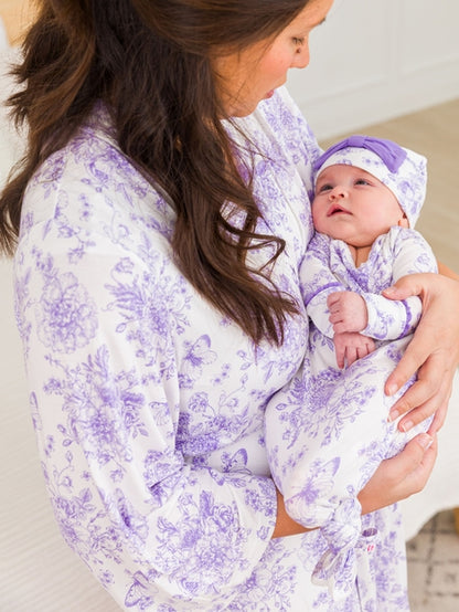 Wisteria Purple Maternity Robe