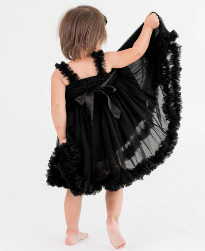Girls Black Tulle Sleeveless Princess Petti Dress