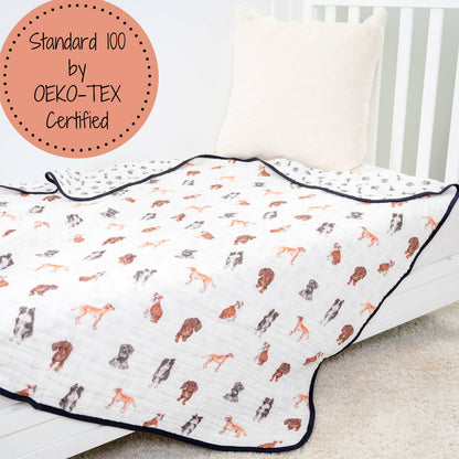 Dog Baby Muslin Quilt