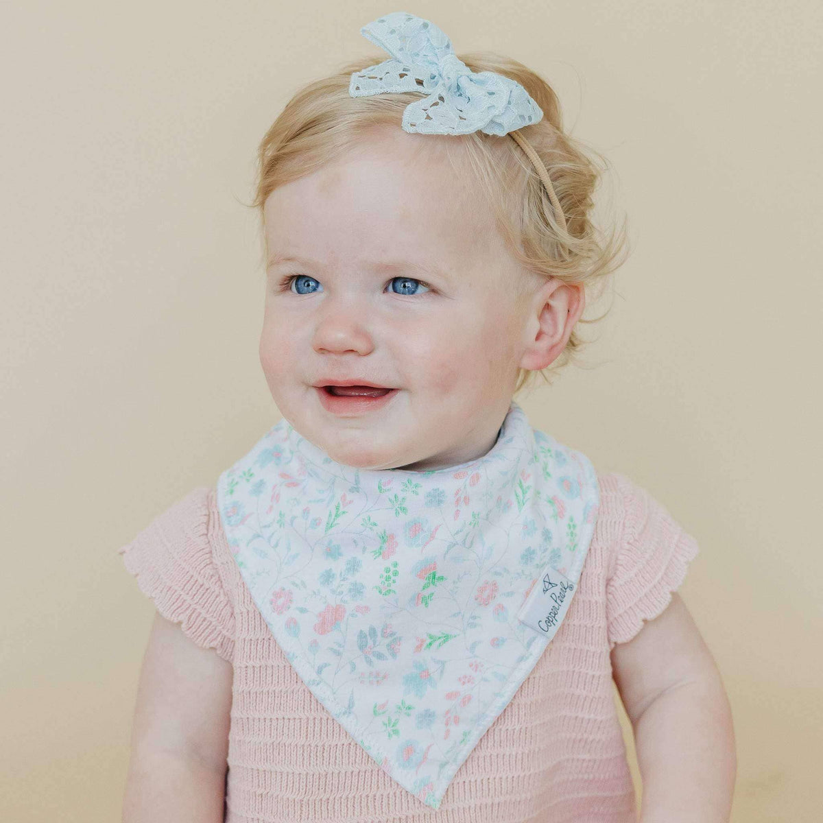 4 Pack Baby Bandana Bibs - Claire