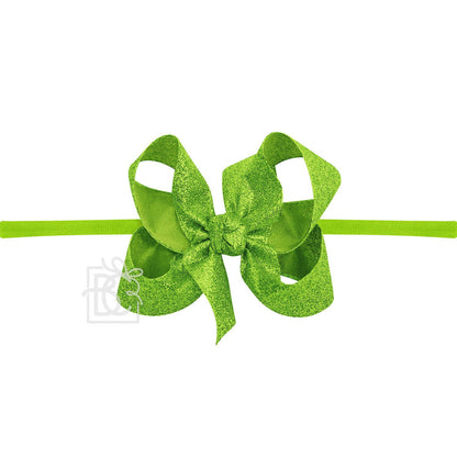 1/4" Headband w/Glitter Bow