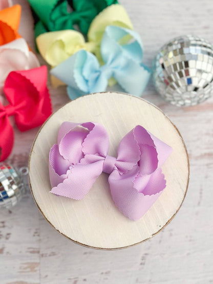 4.5" Classic Scalloped Hair Bow