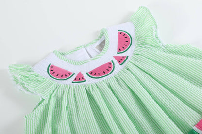 Watermelon Smocked Dress