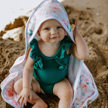 Premium Baby Knit Hooded Towel - Bloom