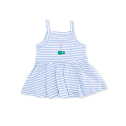 Striped Golf - Peplum Tank with Wide Leg Pant