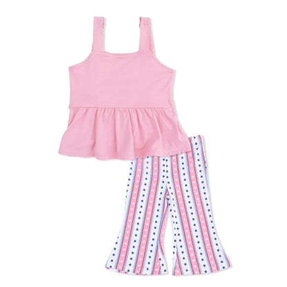 Peplum Tank with Baby Bells - Stars and Stripes