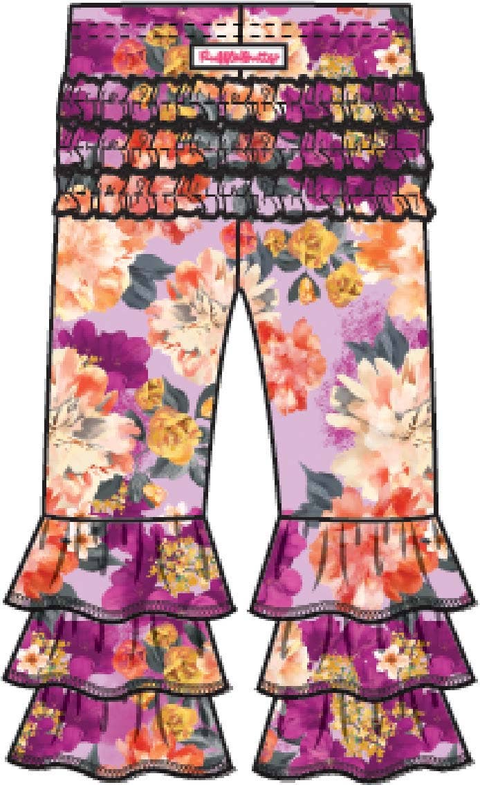 Lavender Valley Ruffle Flare Pants