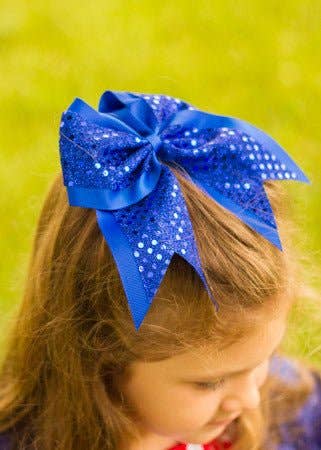 Sequin Cheer Hair Bow