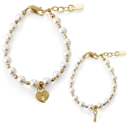 14K Gold-Plated Mom and Me Bracelet Set for Babies, Toddlers