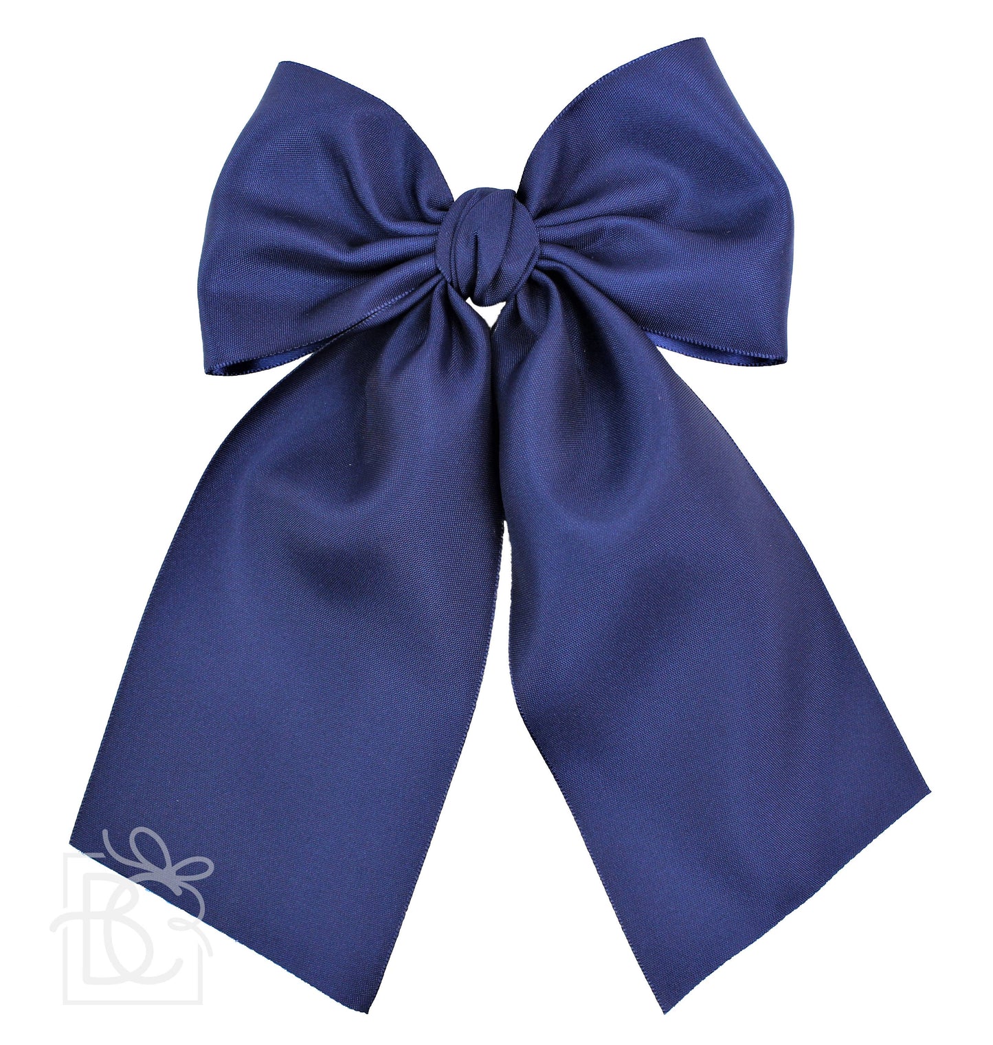 Opaque Satin Bow w/Tails on Alligator Clip