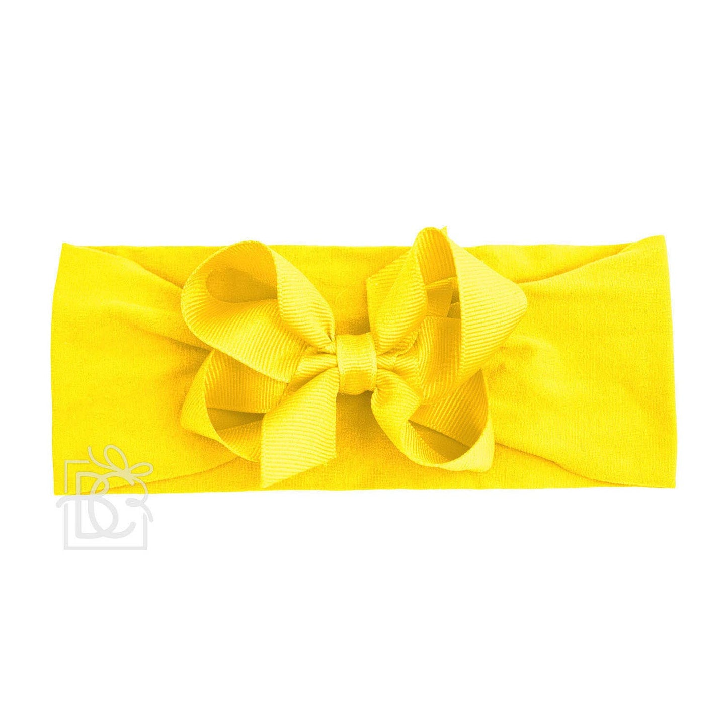 Wide Headband w/Classic Grossgrain Bow