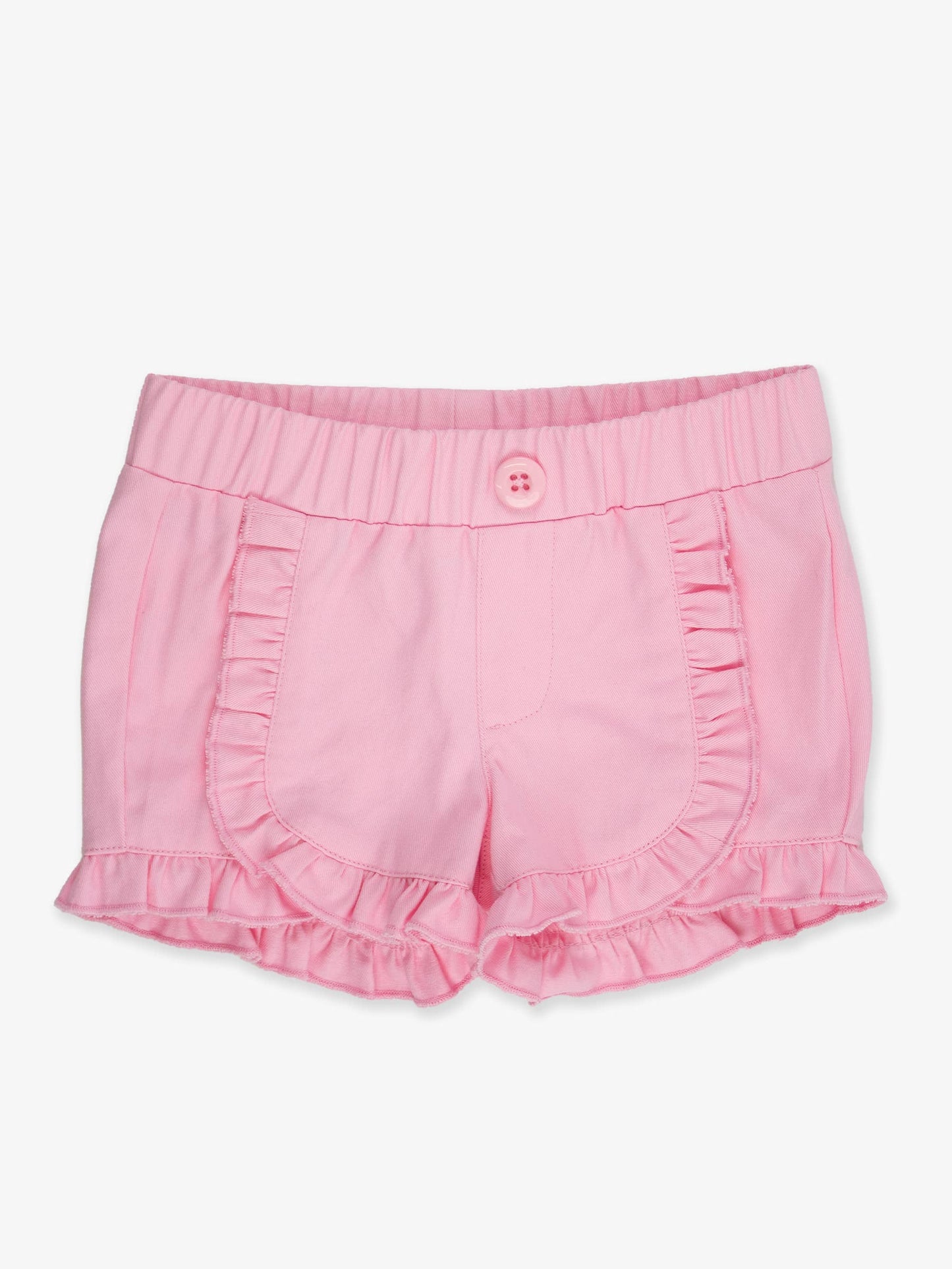 Toddler Girls Pink Ruffle Trim Woven Shorts