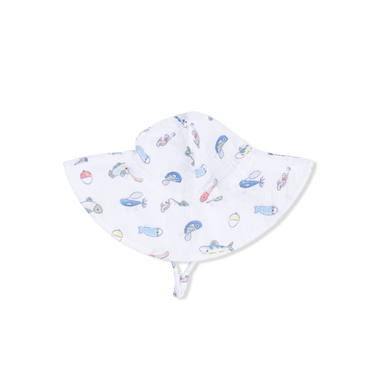 Wide Brim Sun Hat - Fishing Lures
