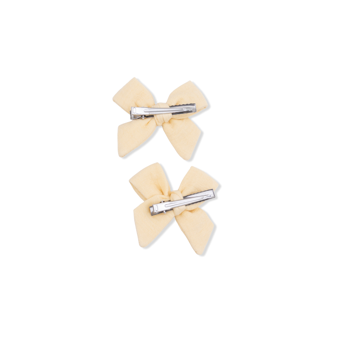 Solid Muslin Italian Straw - 2 Pack Bow Clips