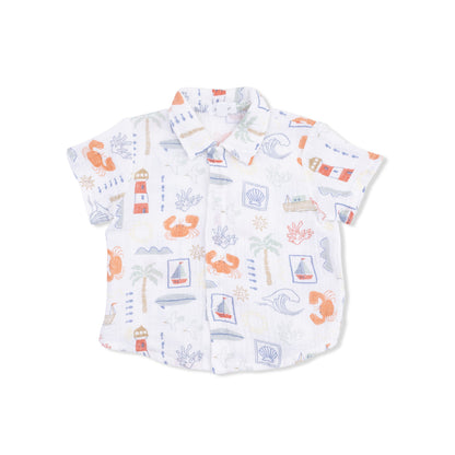Polo Button Up with Casual Short - Club Mediterranean