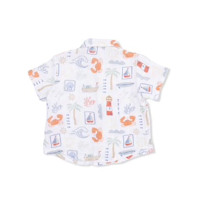 Polo Button Up with Casual Short - Club Mediterranean