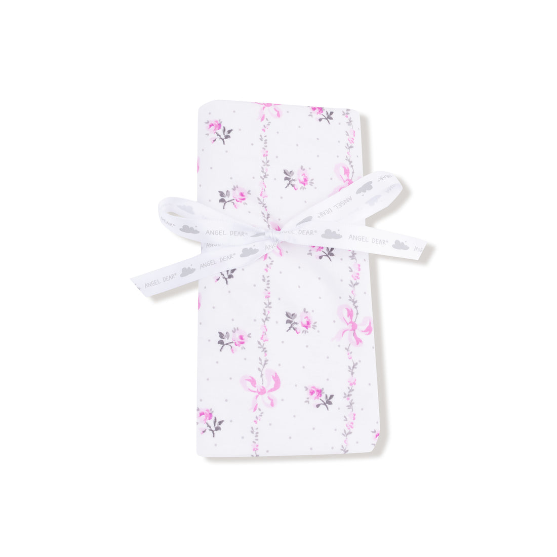 Ruffle Burp Cloth - Dainty Buds and Bows
