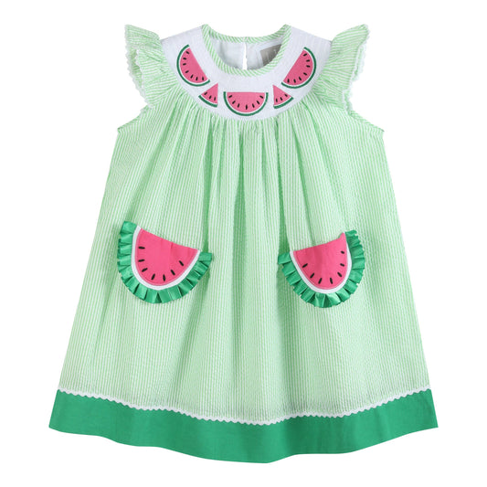 Watermelon Smocked Dress