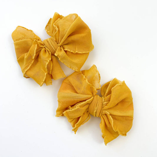 Ruffle Clip Set- Mustard