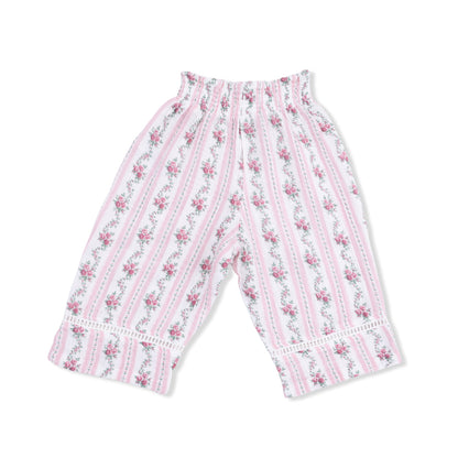 Peplum Tank and Smocked Waist Pants - Winding Roses Stripe