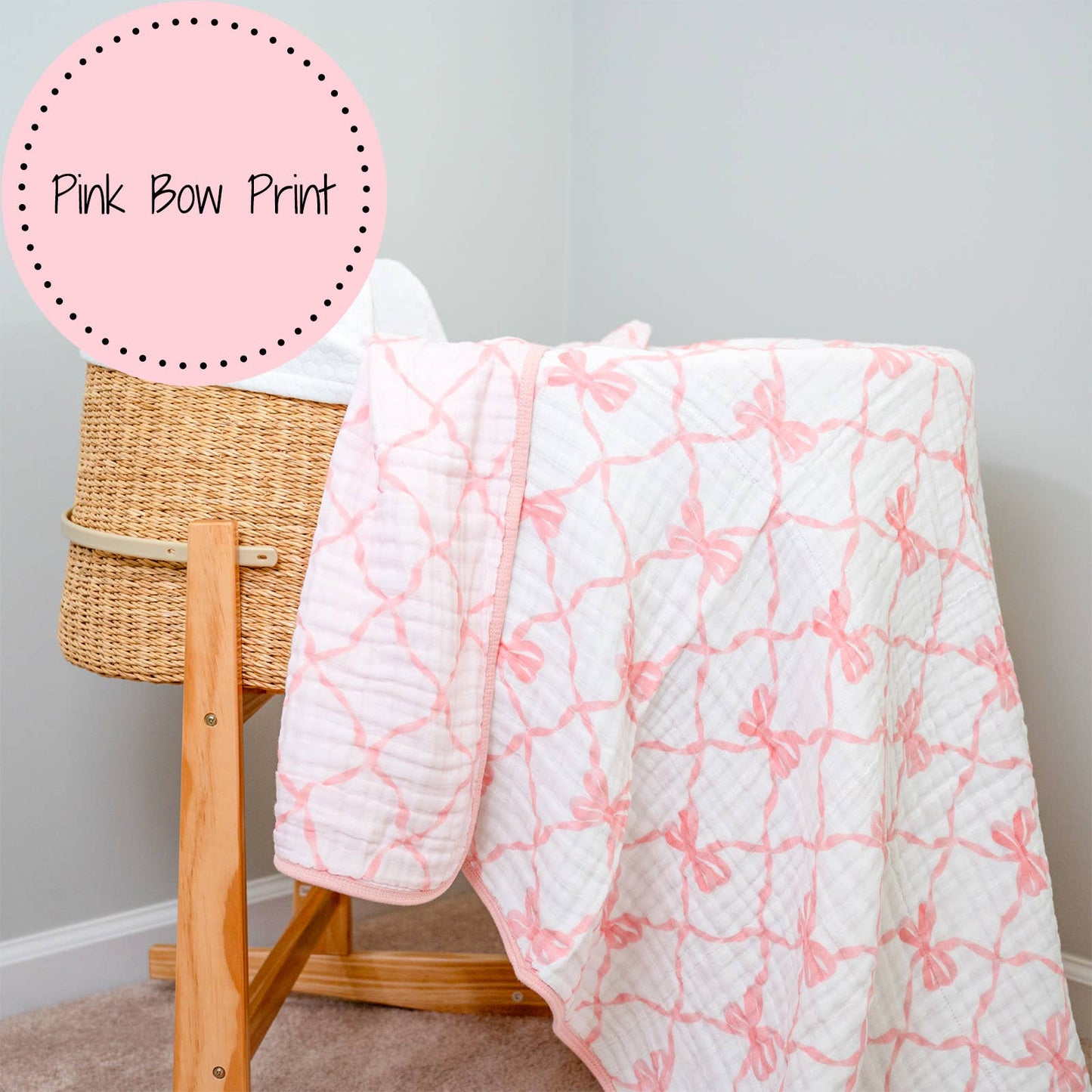 Beautiful Bows Baby Muslin Quilt