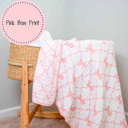 Beautiful Bows Baby Muslin Quilt