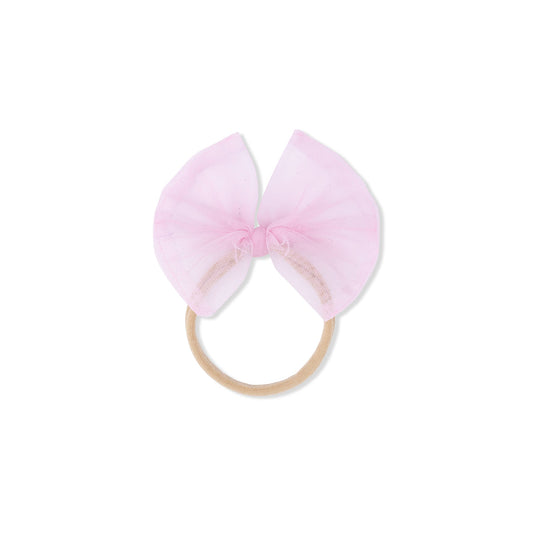 Bow on Headband - Solid Romance Rose
