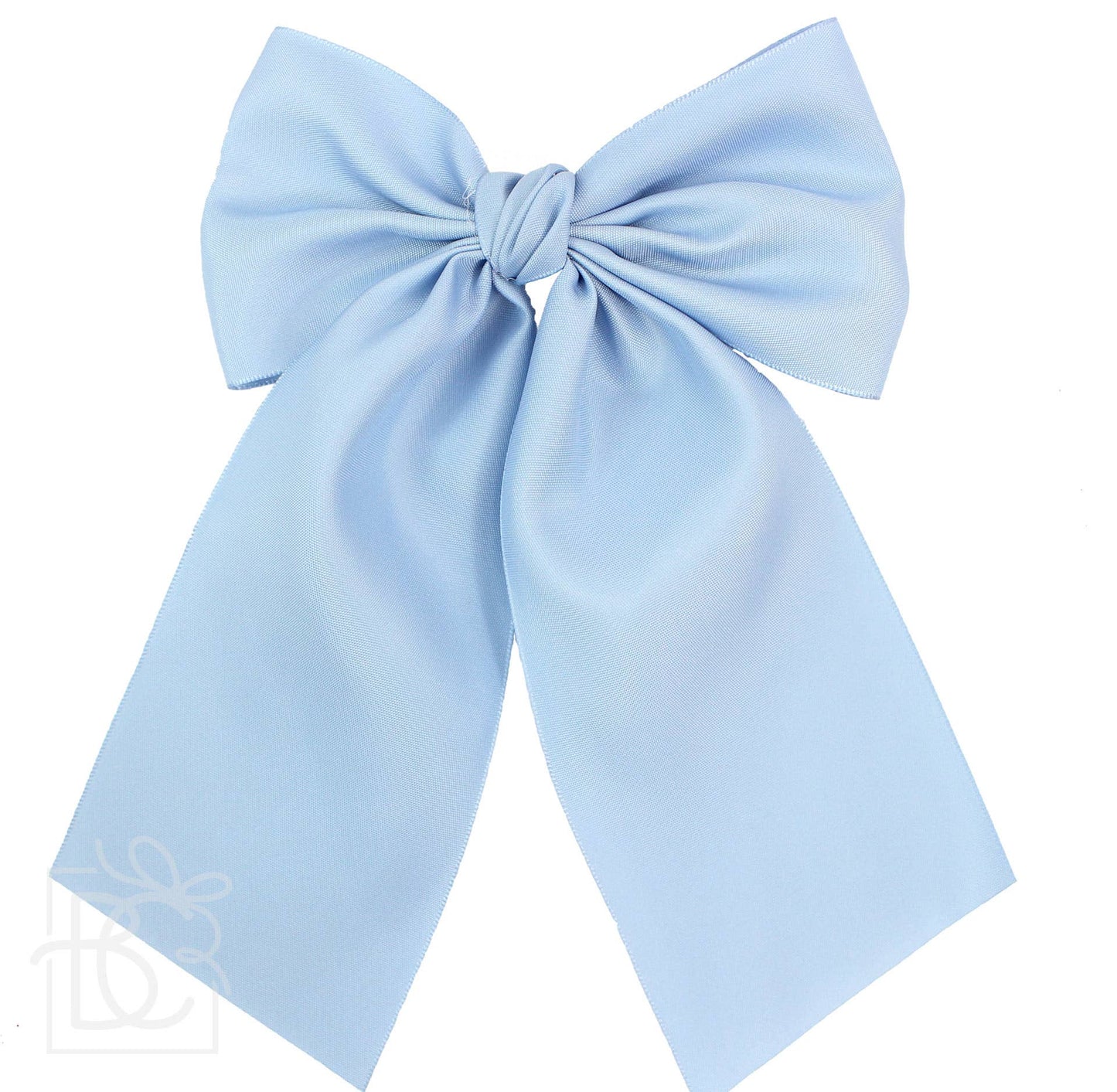 Opaque Satin Bow w/Tails on Alligator Clip