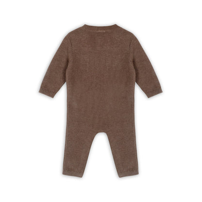 Classic Pocket & Button Chunky Knit Baby Jumpsuit Organic