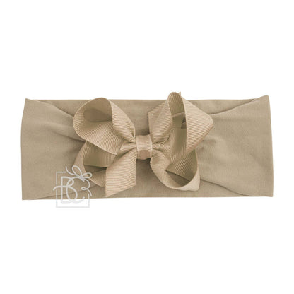 Wide Headband w/Classic Grossgrain Bow