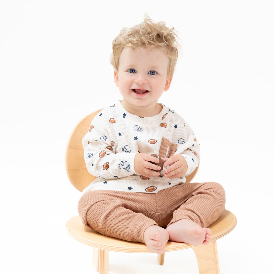 Footballs and Stars Pocket Shirt and Jogger Set