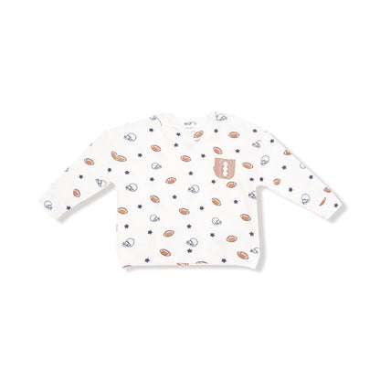 Footballs and Stars Pocket Shirt and Jogger Set