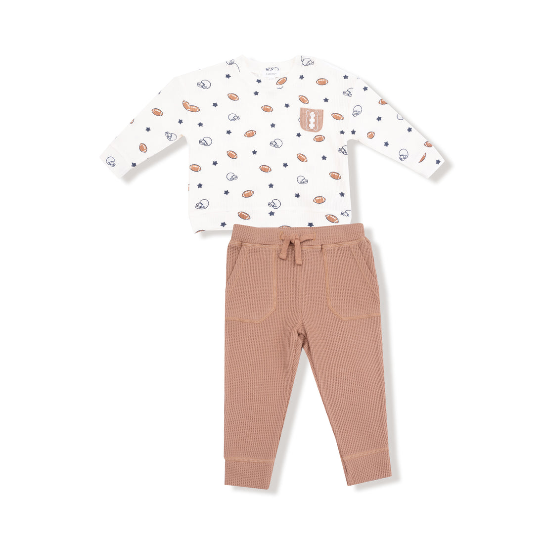 Footballs and Stars Pocket Shirt and Jogger Set