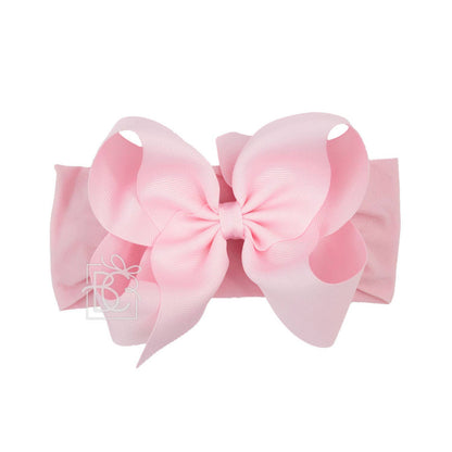 Wide Headband w/Classic Grossgrain Bow