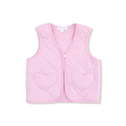 Quilted Vest with Heart Pockets