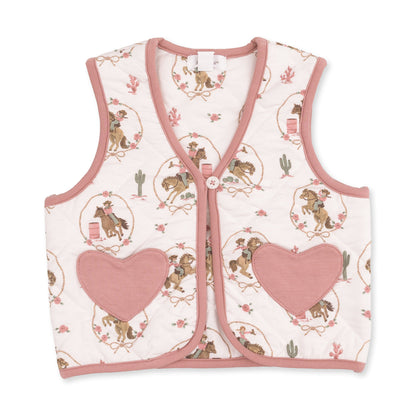 Cowgirl Cameos - Quilted Vest with L/S Shirt
