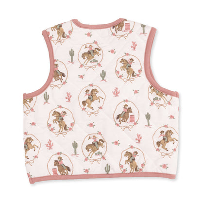 Cowgirl Cameos - Quilted Vest with L/S Shirt