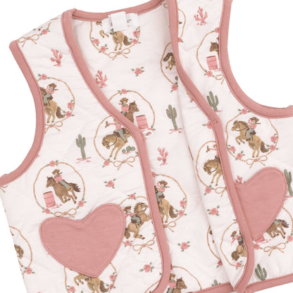 Cowgirl Cameos - Quilted Vest with L/S Shirt