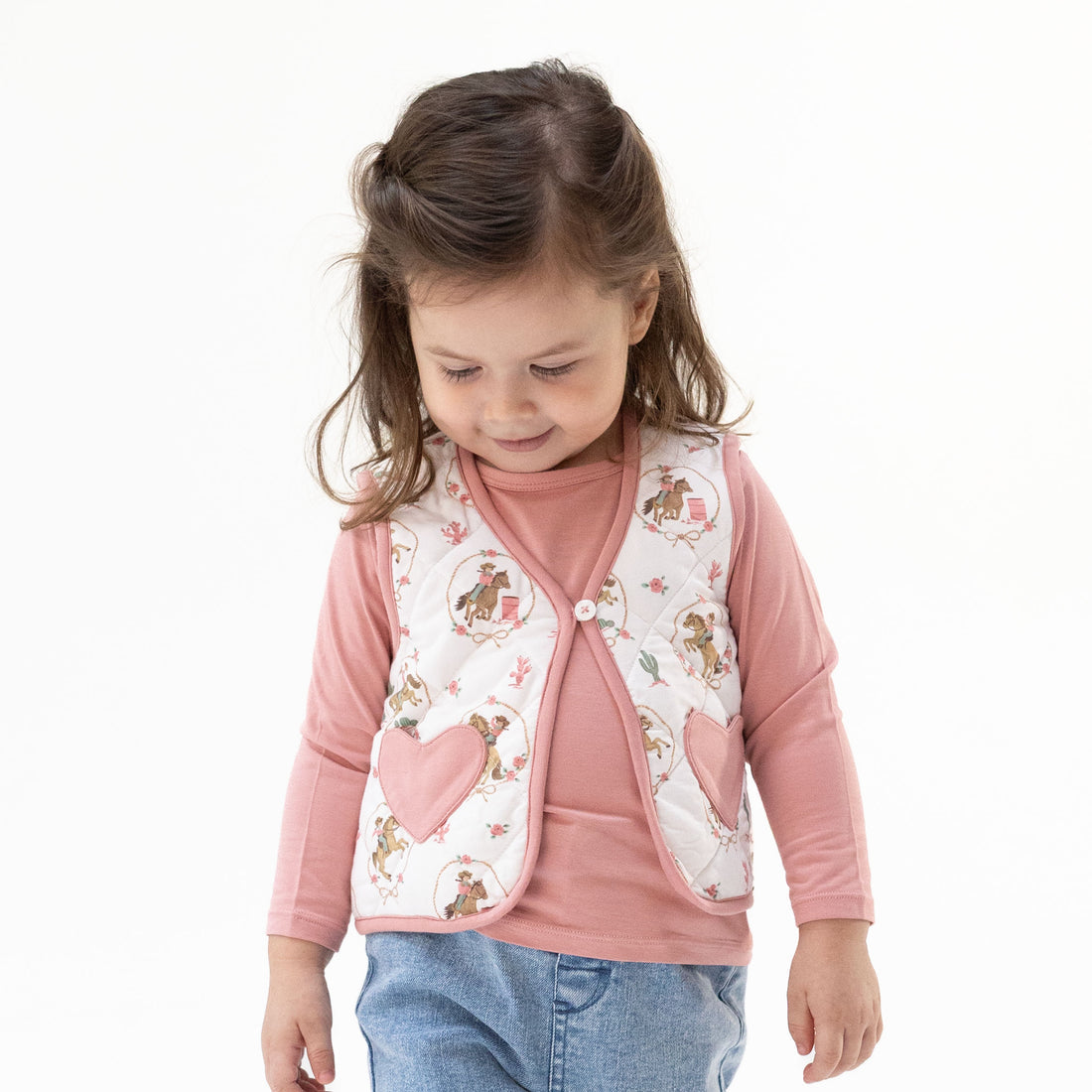 Cowgirl Cameos - Quilted Vest with L/S Shirt