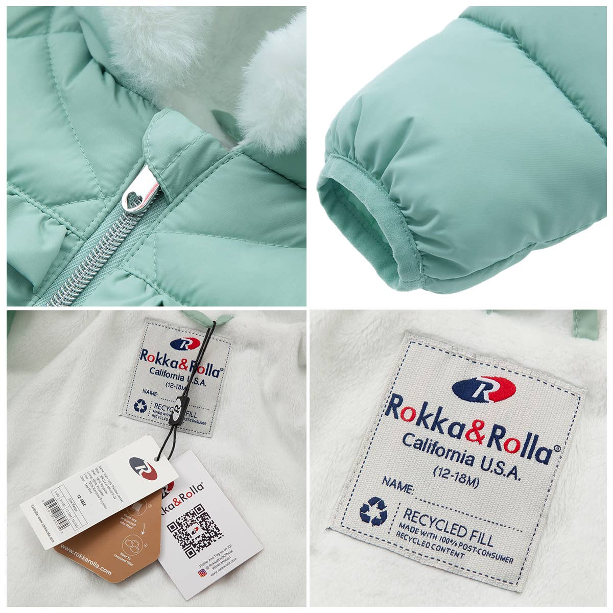 Baby Toddler Girls' Mini Fur Lined Winter Puffer Coat