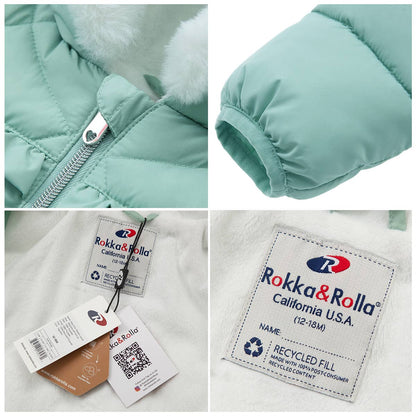 Baby Toddler Girls' Mini Fur Lined Winter Puffer Coat