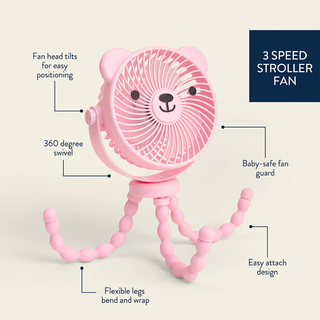 Itzy Breeze 3-Speed Stroller Fan™ (Pink)