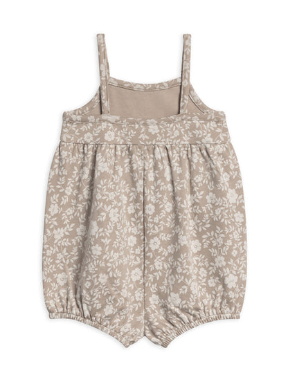 Organic Baby Sosi Tank Romper - Nicola Floral / Beige