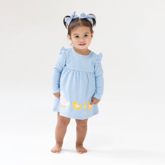 Duck Family Long Sleeve Dress with Bloomer