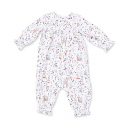 Enchanted Woodland - Smocked Long Sleeve Romper