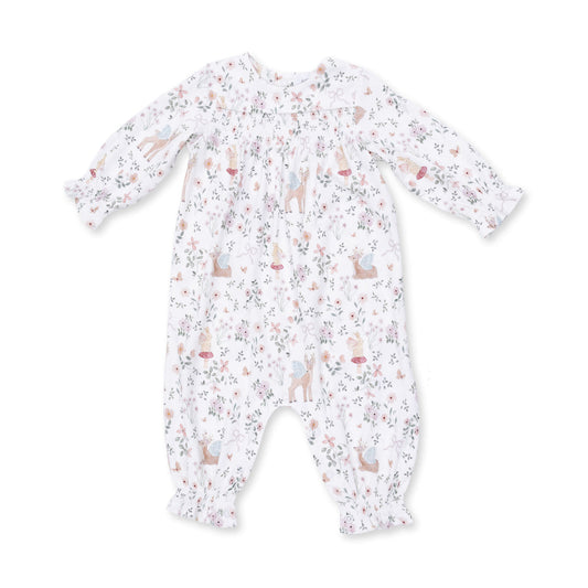 Enchanted Woodland - Smocked Long Sleeve Romper