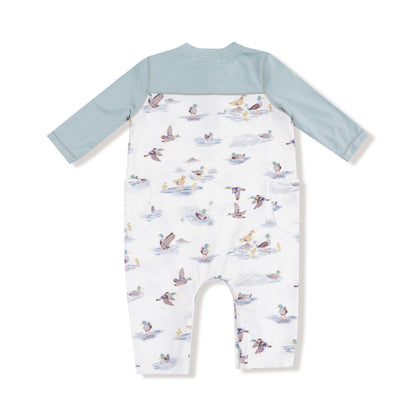 Romper with Contrast Sleeves - Migrating Mallards