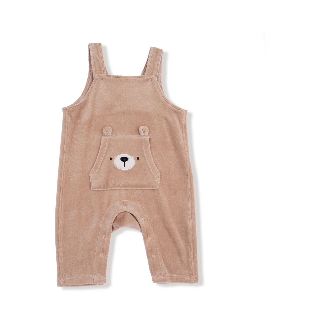 Overalls - Velour Teddy Bear