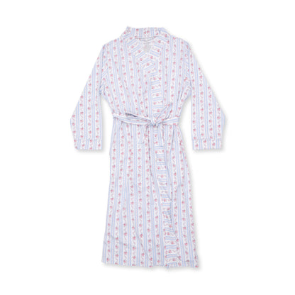 Anna Floral Stripe - Adult Long Robe