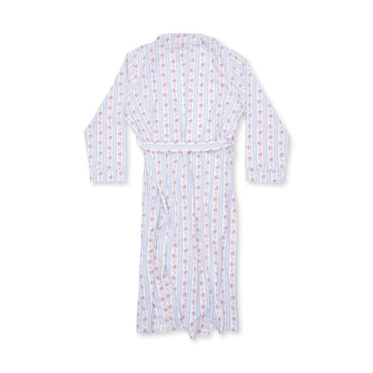 Anna Floral Stripe - Adult Long Robe